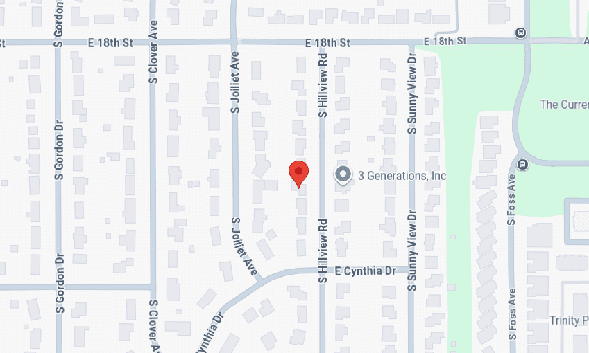 Google Map showing Sioux Falls, SD service area