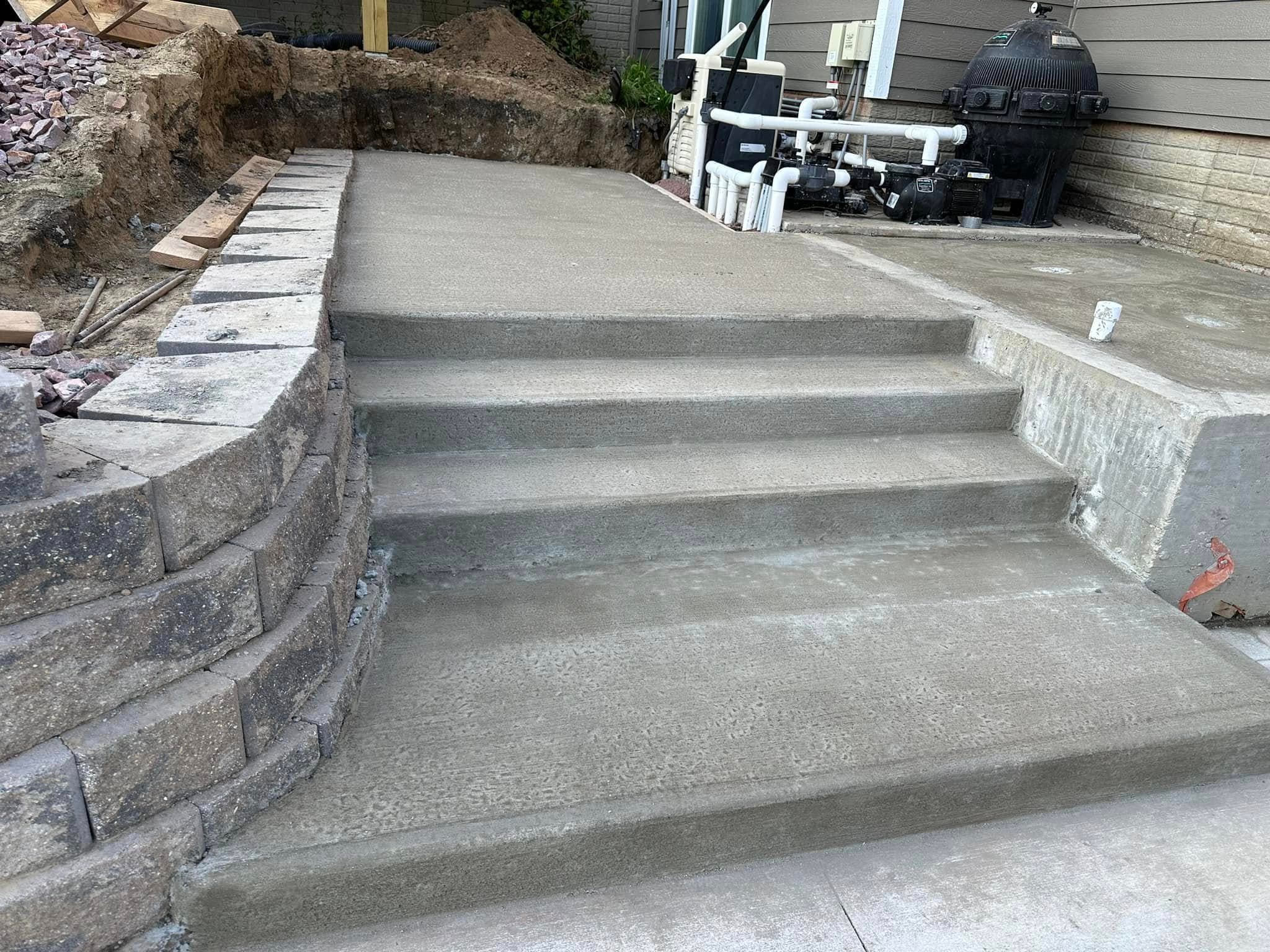 Concrete Steps Construction construction visual representation